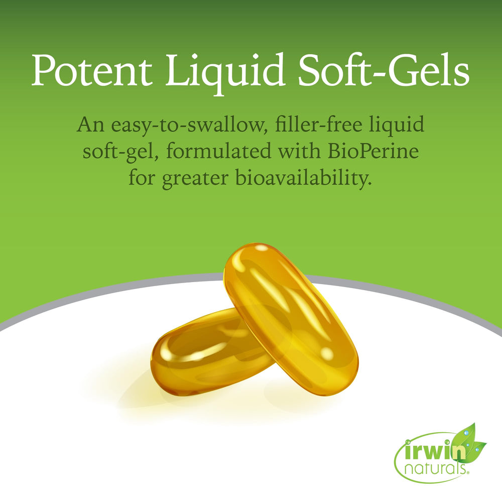 Close-up of softgels from the Ginkgo Smart bottle