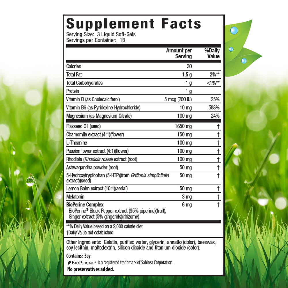 Close-up of Good Mood Sleep PM liquid softgels