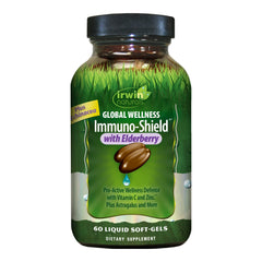 Irwin Naturals Immuno Shield with Elderberry bottle front view