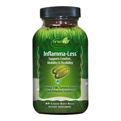 Front view of Irwin Naturals Inflamma-Less 80 liquid softgels bottle