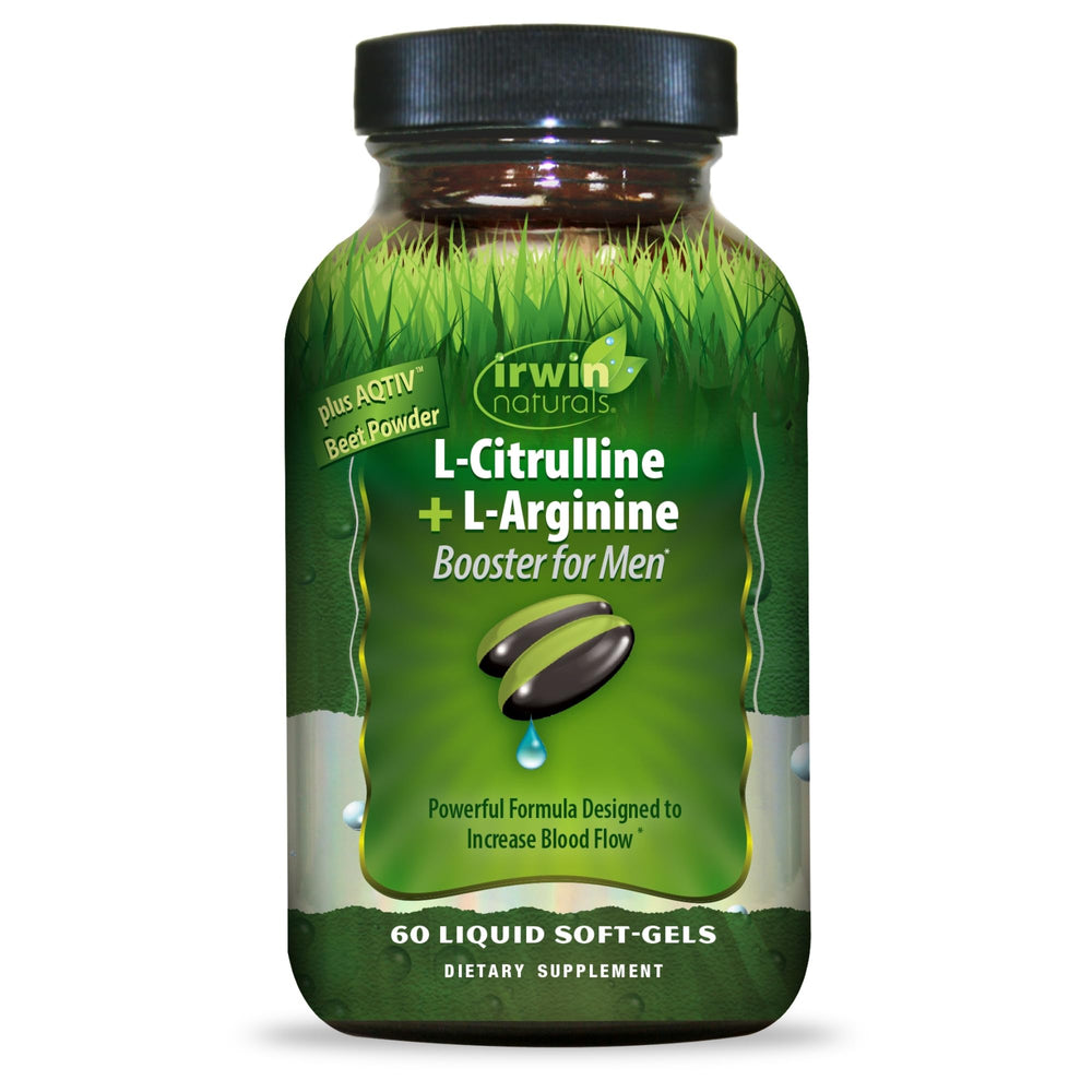 Irwin Naturals L-Citrulline + L-Arginine bottle front view