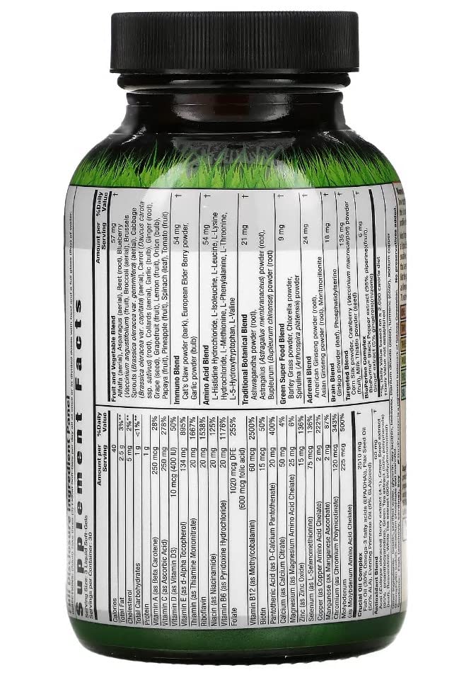 Whole foods and green superfoods blend illustration