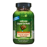 Irwin Naturals Only One Liquid-Gel Multi with Iron bottle and softgels