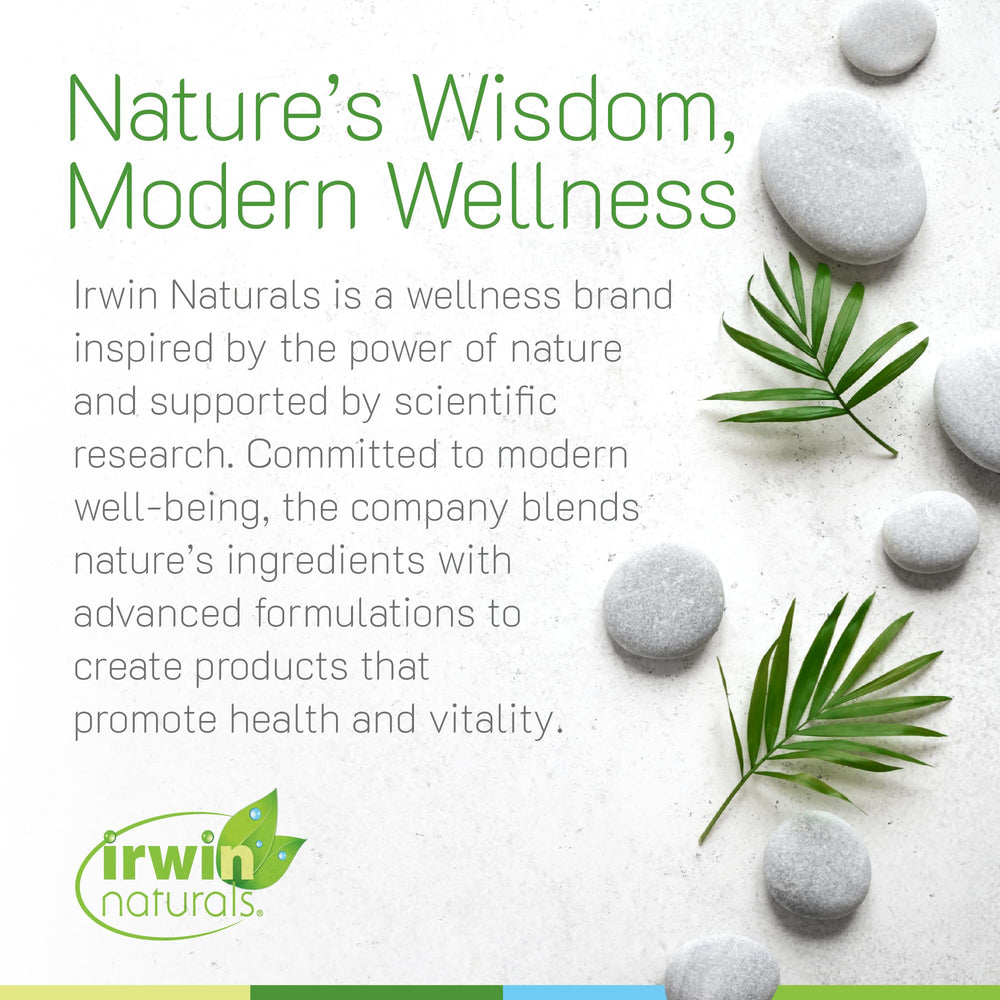 Irwin Naturals Reishi mushroom blend shown on label.