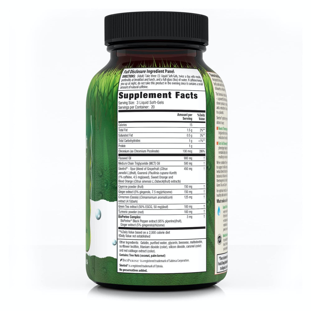 Irwin Naturals Thermo-Burn label close-up