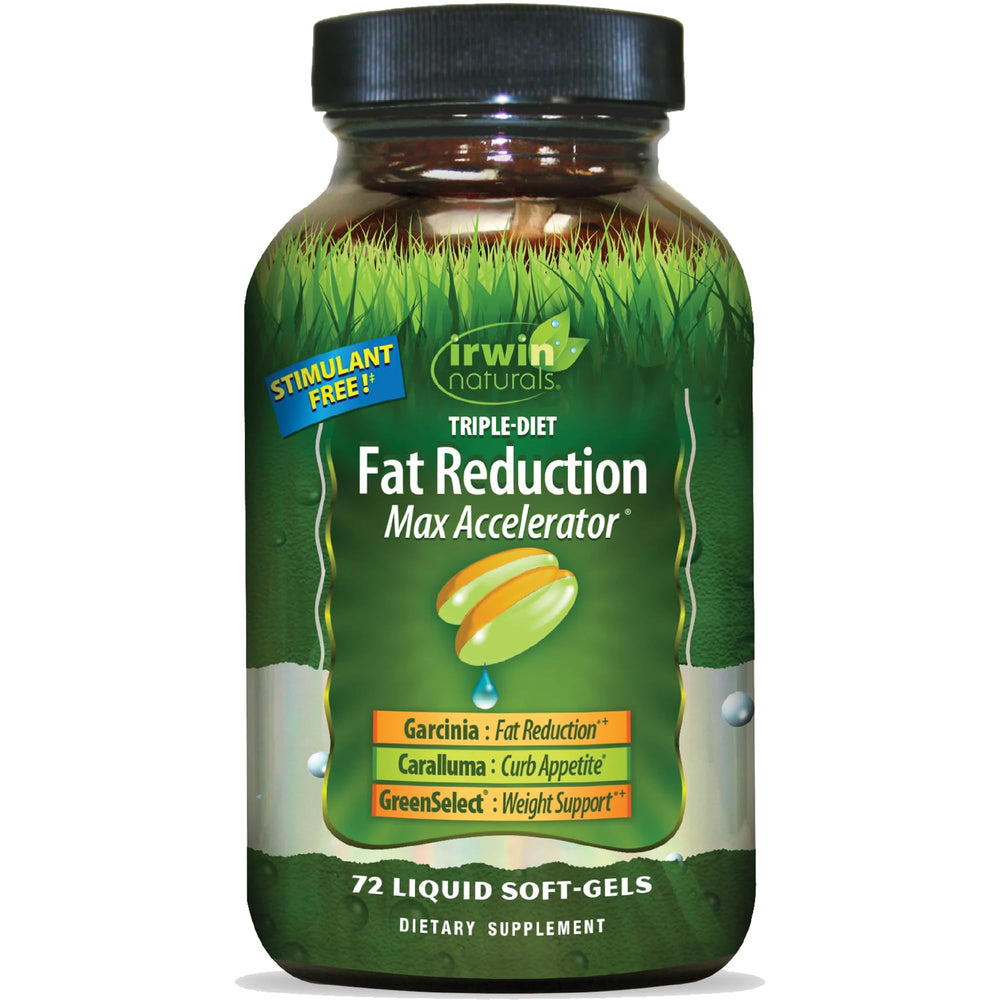 Irwin Naturals Triple-Diet Fat Reduction bottle front view for weight management support.