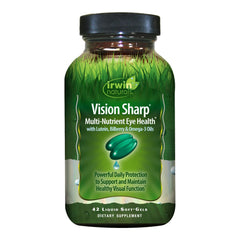 Bottle of Irwin Naturals Vision Sharp eye health supplement