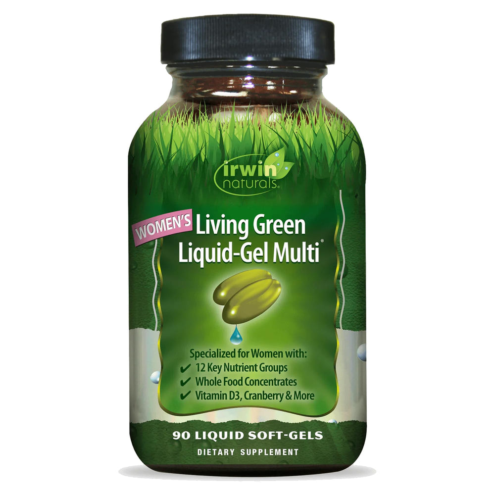 Irwin Naturals Women's Living Green Liquid-Gel Multi bottle - 120 liquid softgels with 70+ nutrients