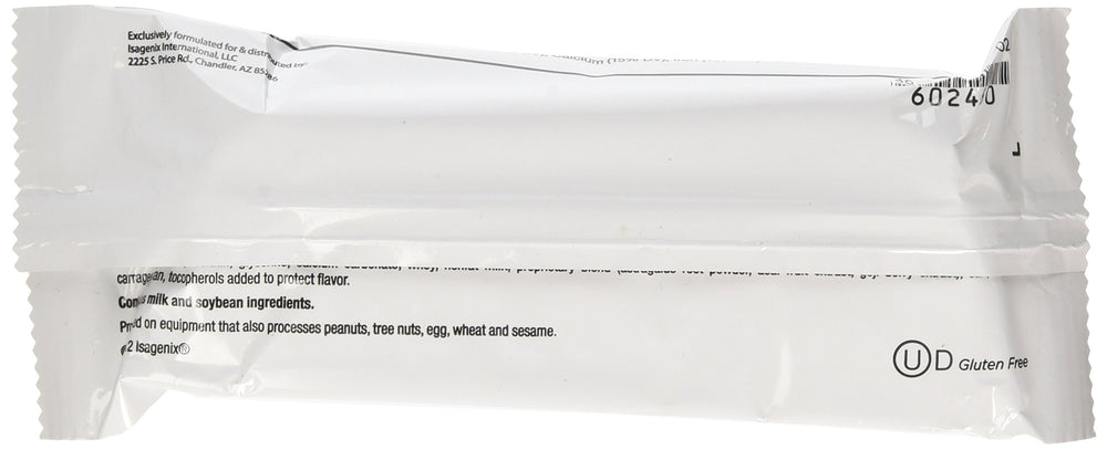 Cross-section view of IsaLean Chocolate Decadence Bar showing texture