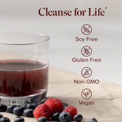 Isagenix Cleanse for Life berry flavor closeup suggests tasty daily cleanse