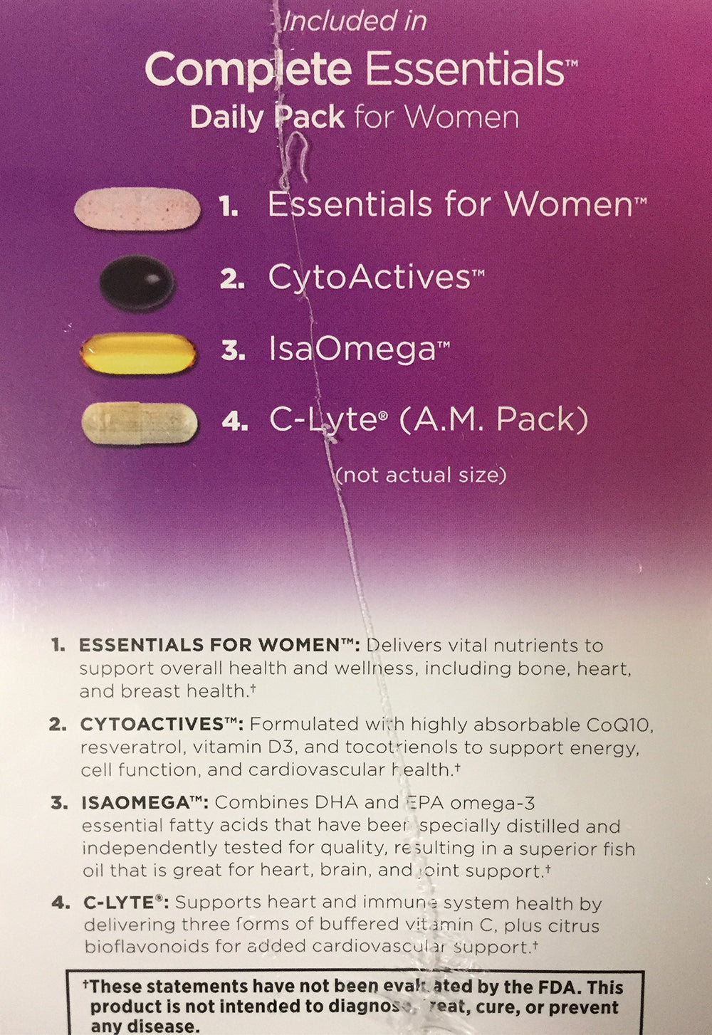 Omega-3 supplements included in the Isagenix Complete Essentials Daily Pack