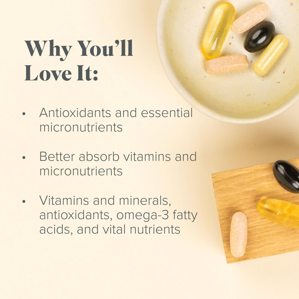 Isagenix Complete Essentials Women sachets on desk illustrate quick, convenient morning routine.