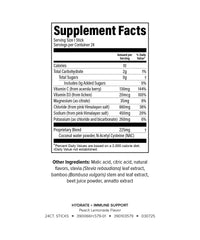 Close-up of second Hydrate stick pack for Peach Lemonade