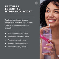 Isagenix Hydrate Peach Lemonade flavor stick packet with immune vitamins