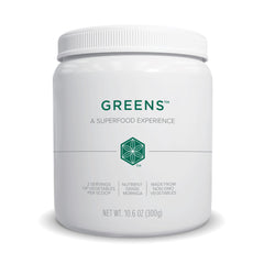 Isagenix Moringa Greens powder container with greens illustration