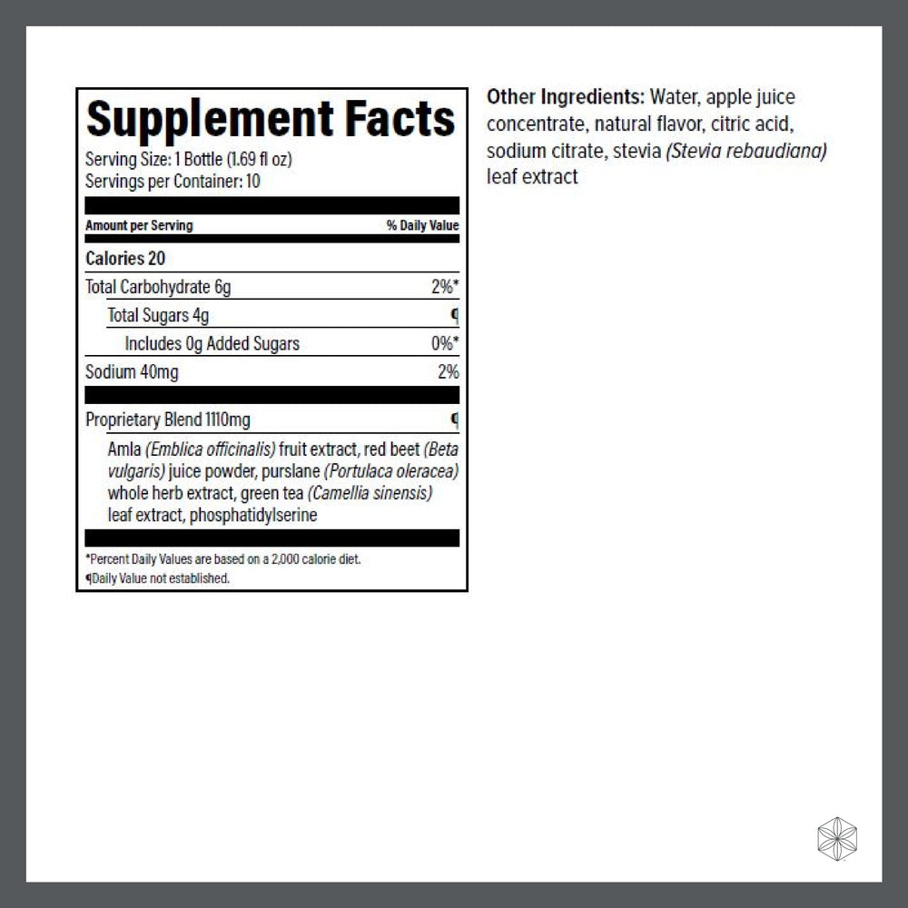 Liquid nootropic elixir being poured into a shot glass
