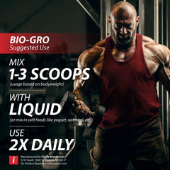 isatori BIO-GRO colostrum-peptides illustration showing muscle-growth support