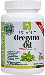 Close-up of oregano oil capsule
