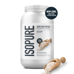 Nutrition fact: 25 g protein per serving from Isopure whey protein isolate
