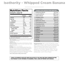 Isothority Whey Protein Isolate 2lb back view with nutrition facts