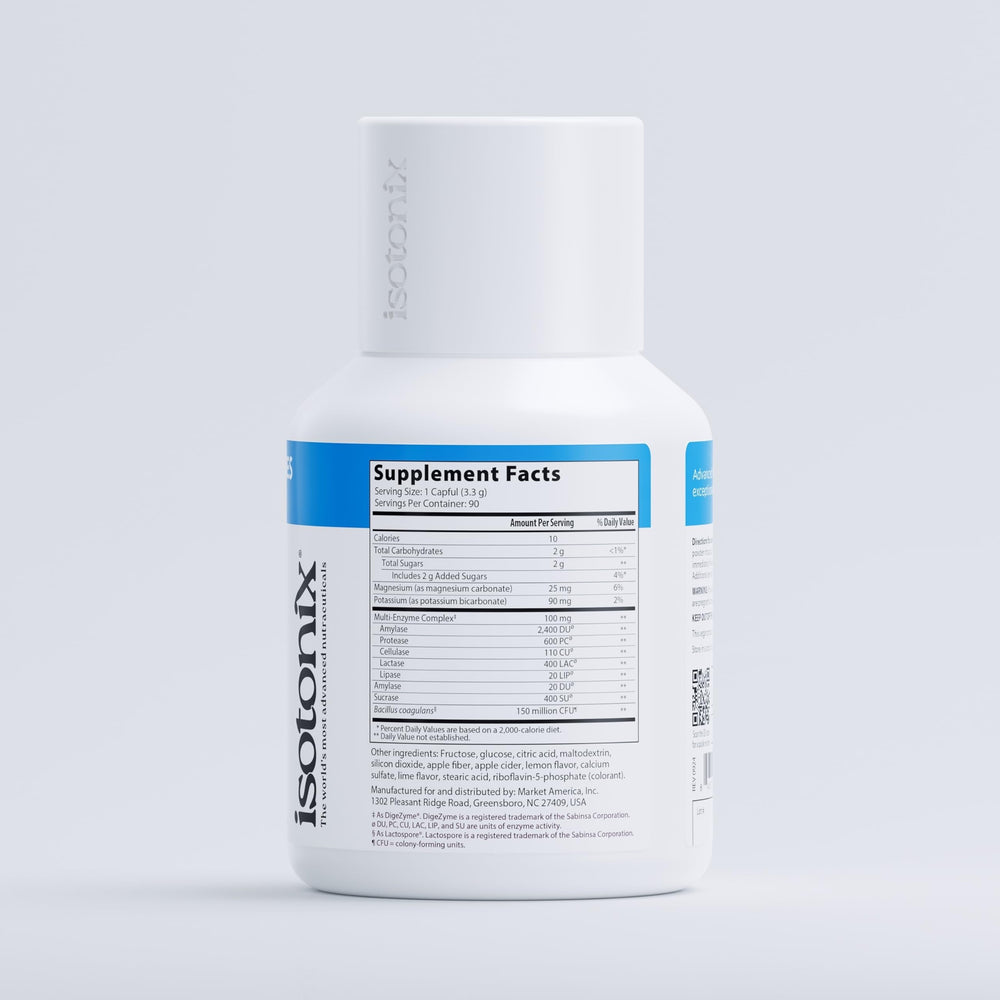 Vegan and gluten-free Isotonix Digestive Enzymes packaging