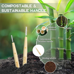 Ergonomic handle on interdental brush for better control