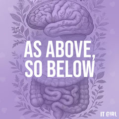 It Girl Gut Detox-ingredients-layout displays enzymes, fiber, and probiotics.