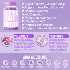 It Girl Gut Detox-packaging-display communicates vegan, non-GMO, clean ingredients.