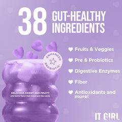 It Girl Gut Detox travel-ready-pouch conveys portable wellness for busy mornings.
