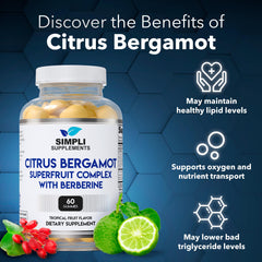 Italian Citrus Bergamot 500mg bottle on white background