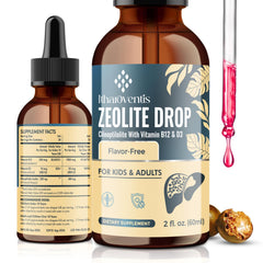 Itharoventis Zeolite Liquid Drops bottle front view, 2 Fl Oz