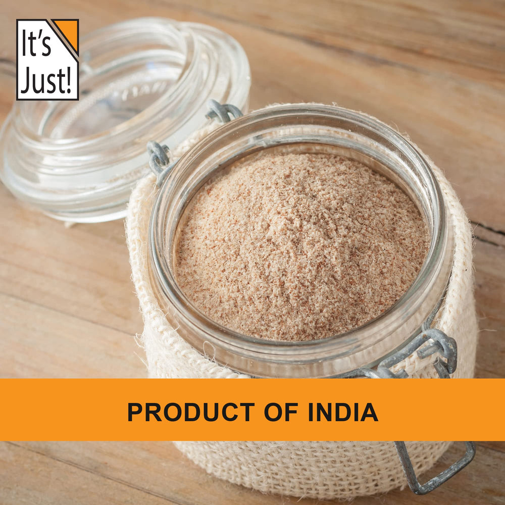 It's Just! psyllium husk powder packaging showing batch and lot control for freshness