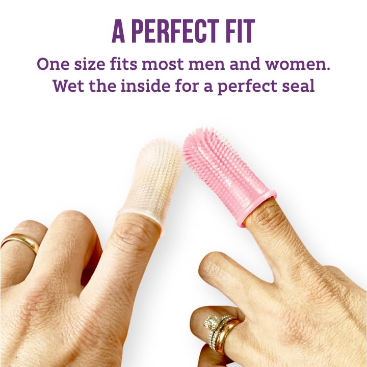 Pink silicone toothbrush with no hard plastic parts