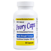 Ivory Caps bottle with 60 capsules, Glutathione skin whitening supplement