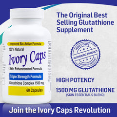 Close-up of Ivory Caps packaging