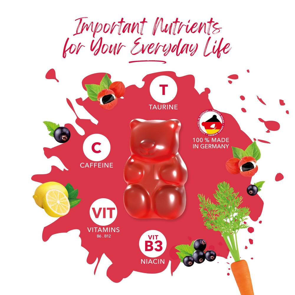 Pre-workout energy gummies for focus and stamina