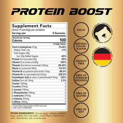 IvyBears Premium Protein Boost Gummies in-use athlete scene suggesting workout-ready energy on the go.