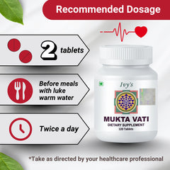 Quality and consistency seal on Ivy's Mukta Vati packaging