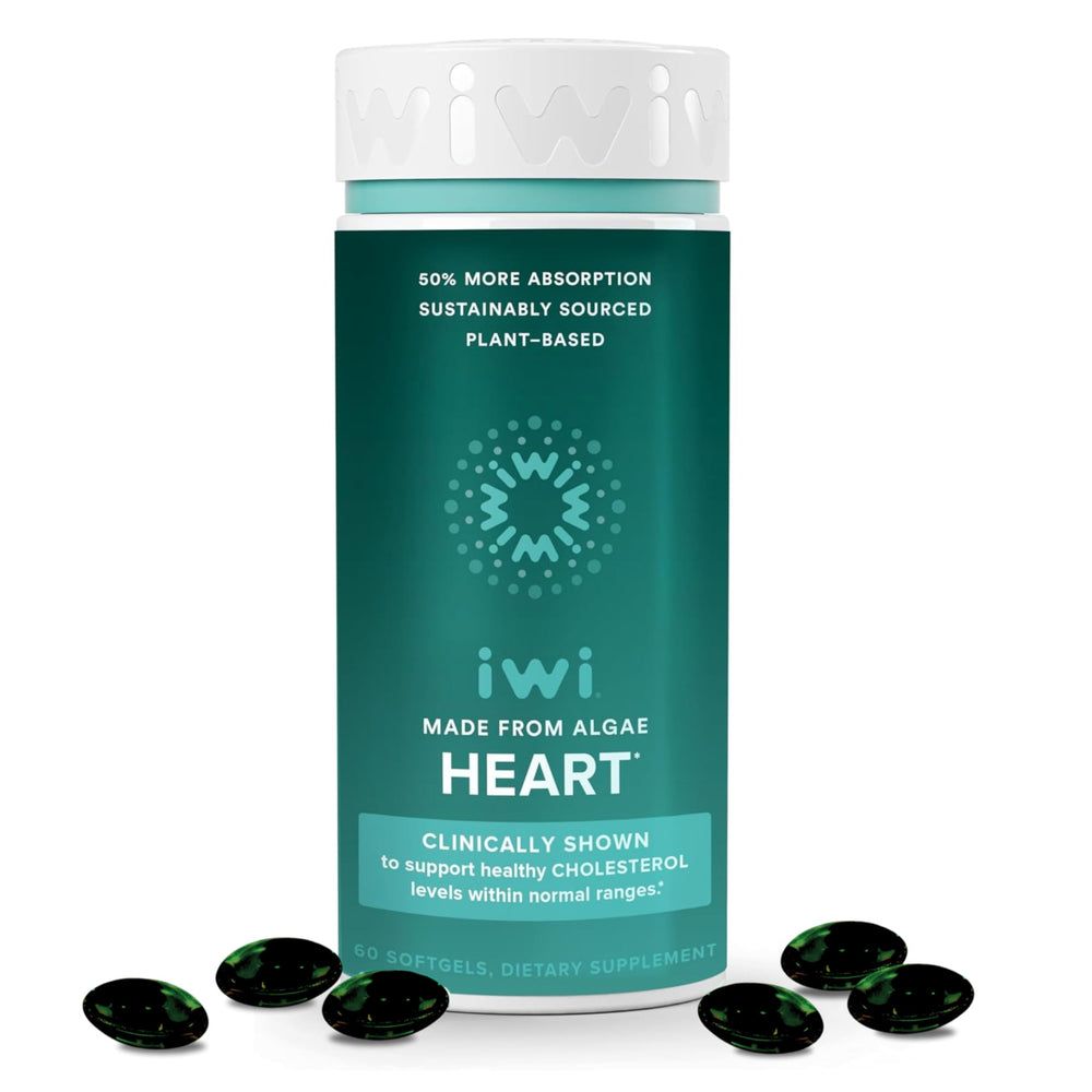Iwi Life Heart Omega-3 bottle with 60 softgels