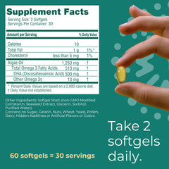 Serving size 2 softgels per day for 30 servings