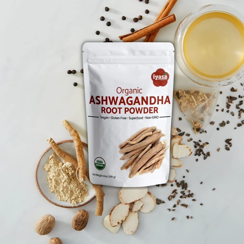 Close-up of Iyasa Ashwagandha powder