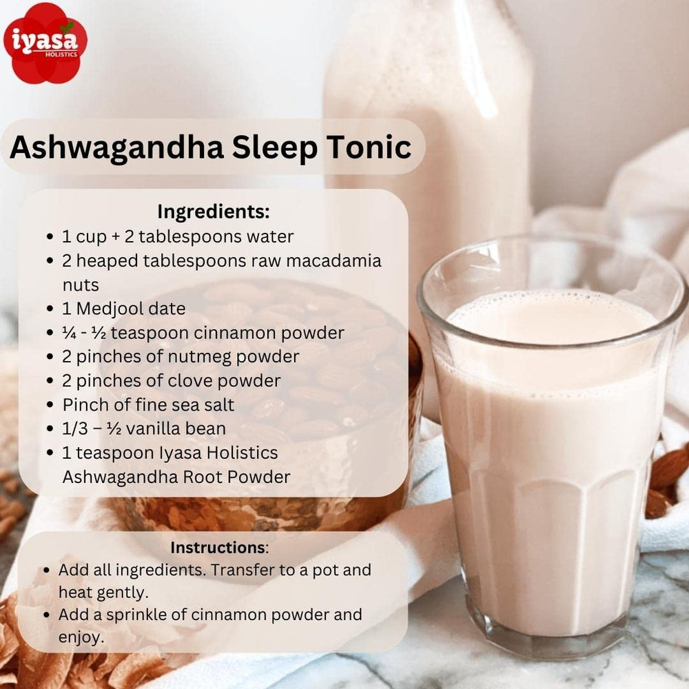 Raw Withania somnifera powder detail