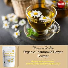 Chamomile powder and ingredients suitable for tea and baking