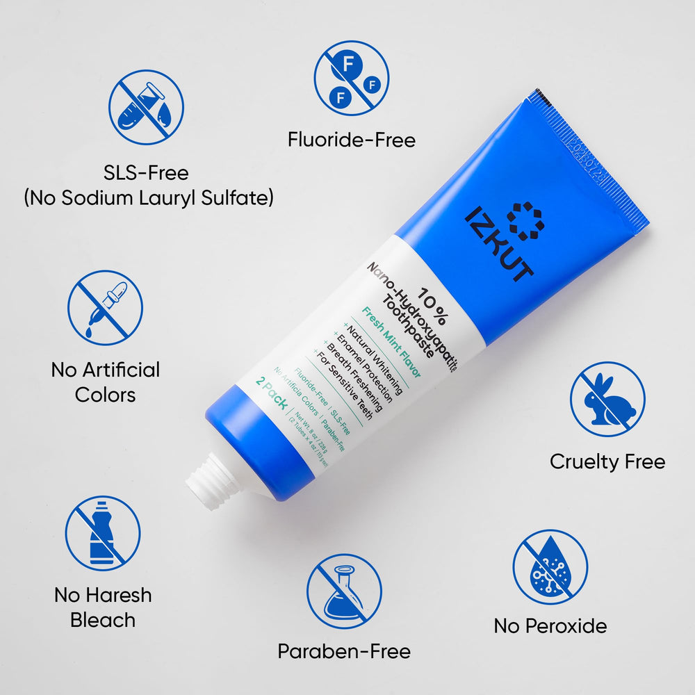 IZKUT toothpaste with fresh mint flavor