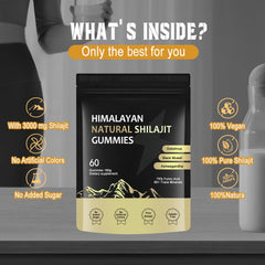 Gummies on a natural stone background with Ashwagandha and Gokshura