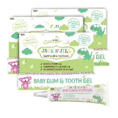 Jack N' Jill Baby Gum & Tooth Gel tube showing vanilla flavor