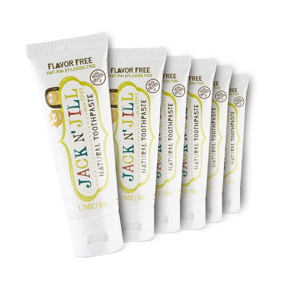 Front view of Jack N' Jill Kids Natural Toothpaste 6-pack