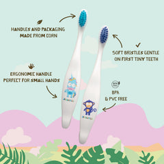 Toothbrush with extra-soft bristles for kids