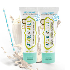 Jack N' Jill Kids Toothpaste Milkshake flavor, Fluoride-Free, 1.76 oz x 2, BPA-free