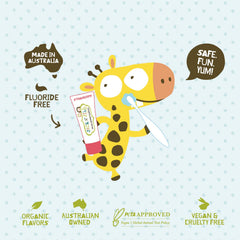 Natural fruit flavor Jack N' Jill toothpaste for kids
